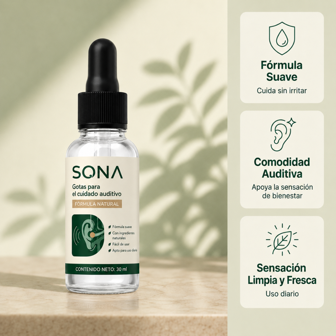 Gotas para limpieza suave y confort del oído, 30 ml