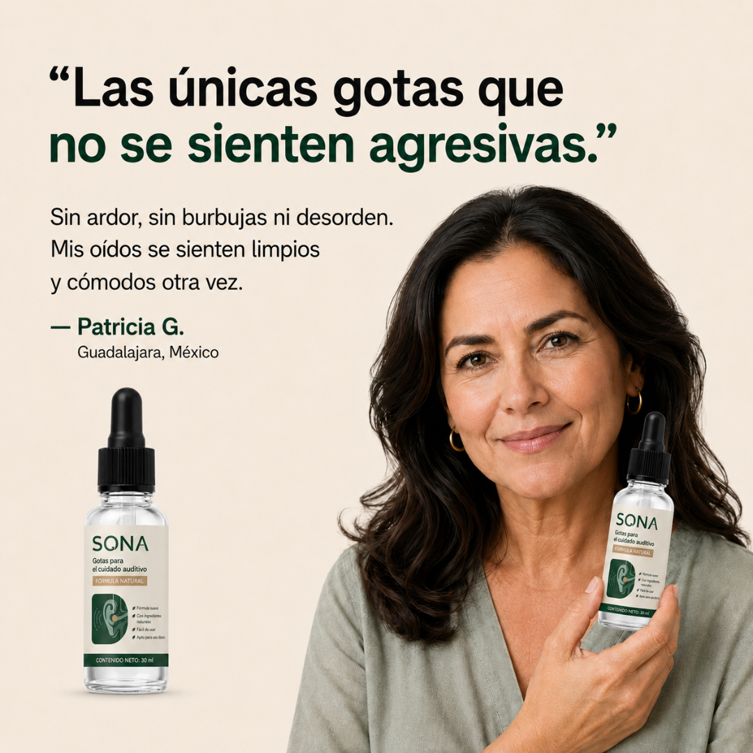 Gotas para limpieza suave y confort del oído, 30 ml